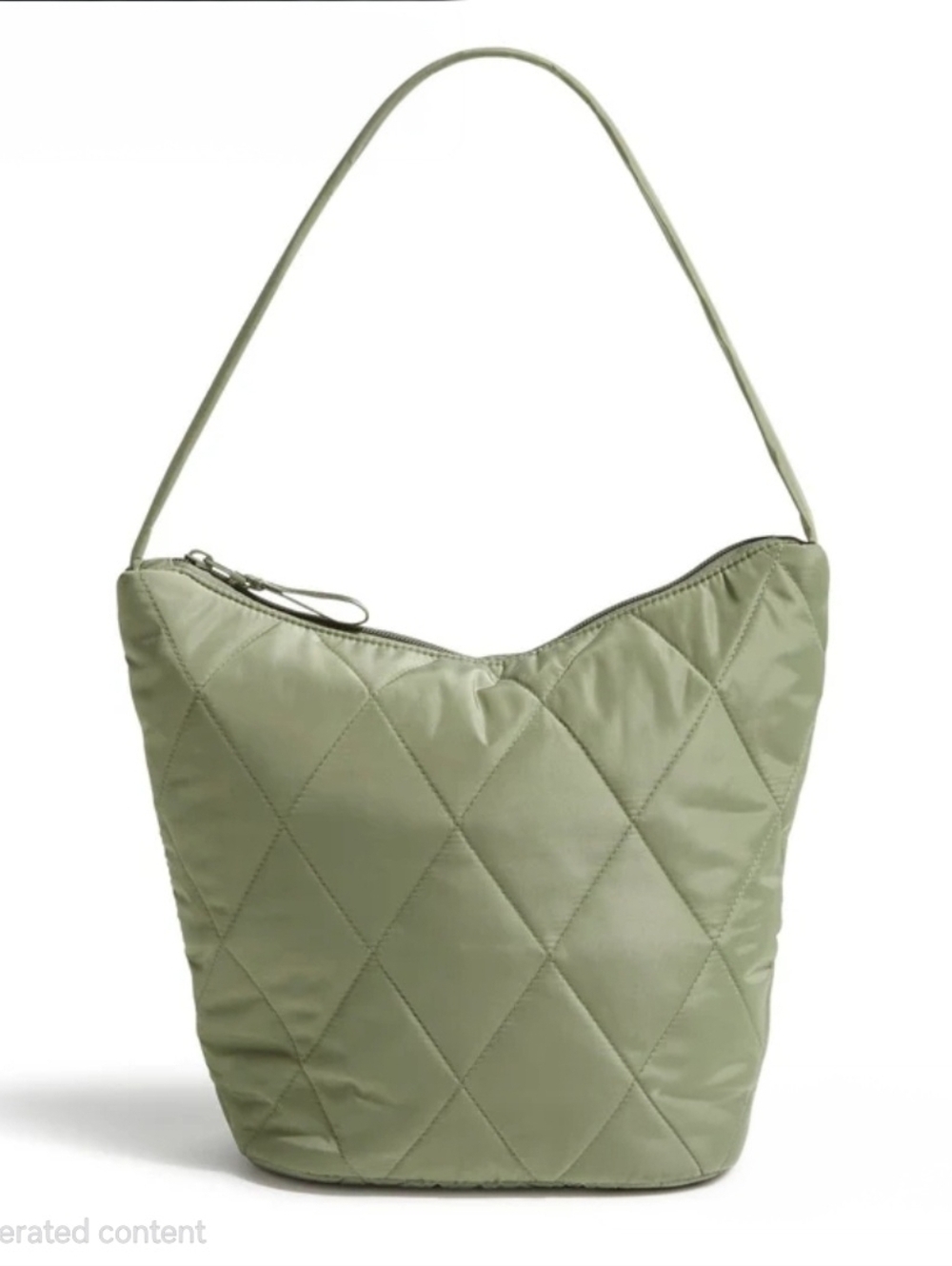 Vera Bradley Light Olive Quilted Shoulder Bag